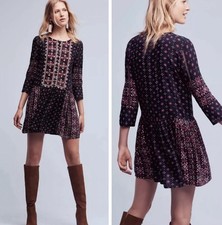 Anthropologie Kaleidoscope Dress By Vanessa Virginia size M EUC