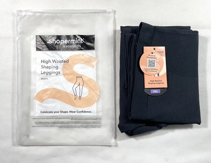NWT Shapermint Essentials Women's 2XL High Waisted Shaping Leggings 42075 Black thumbnail 2
