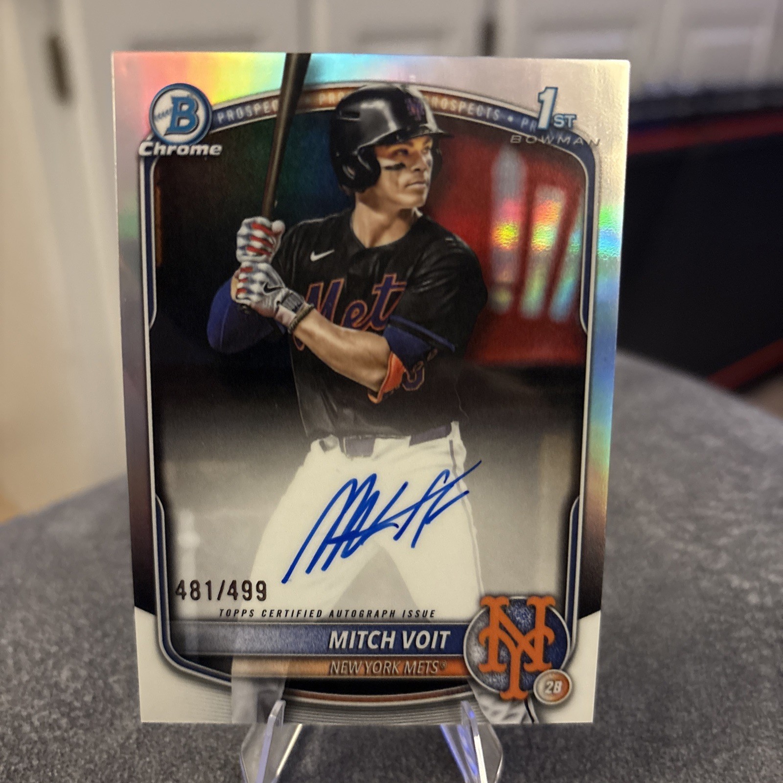 2025 Bowman Draft Chrome Mitch Voit Refractor Auto /499 #CPA-MV