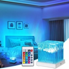Zldypink Ocean Wave Projector Light 16 Colors Havie Cube Lamp 3d Lamp