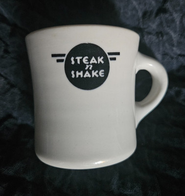 Vintage Steak n Shake Coffee Mug (Shenango China) 1954