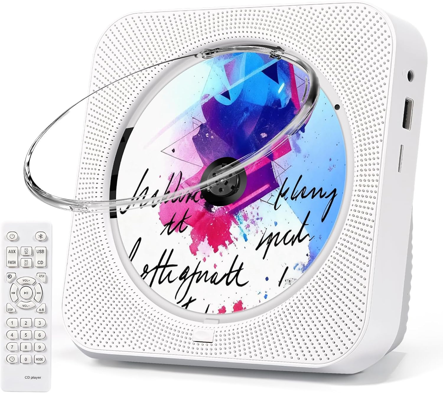 Portable, Bluetooth Cd Players For Home With Remote Control 