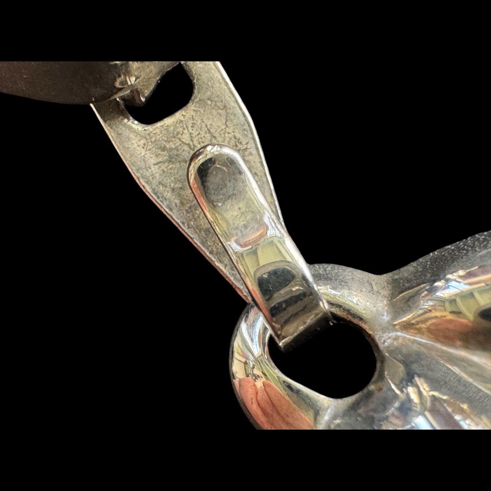 Vintage Silver Tone Panel Link Statement Collar N… - image 12