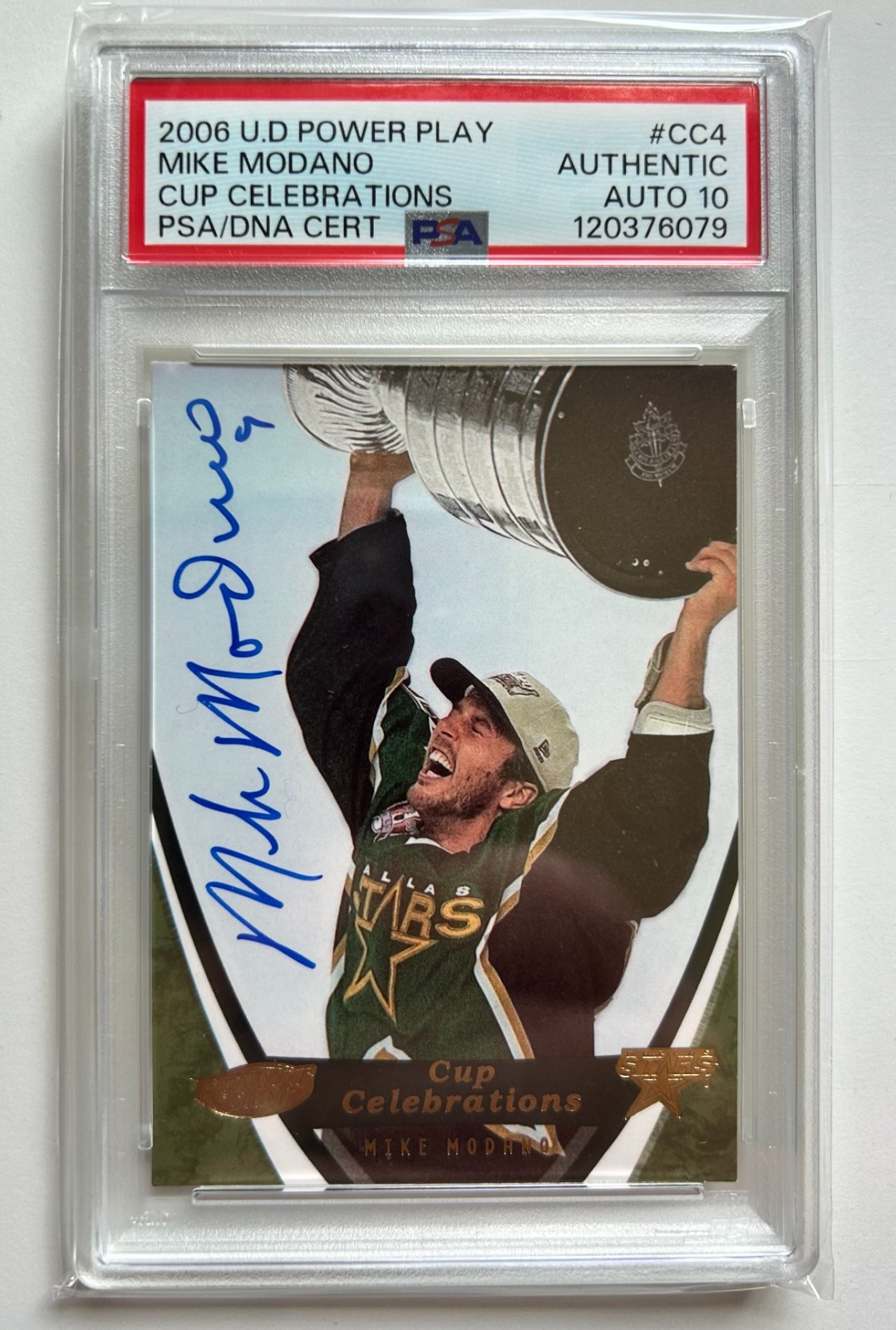 Mike Modano Autographed PSA Graded Auto "10" Upper Deck  Cup Celebrations Card!!