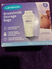 Lansinoh Breastmilk Storage Bags Pre-Sterilised Double Zipper BPA/BPS Free 100