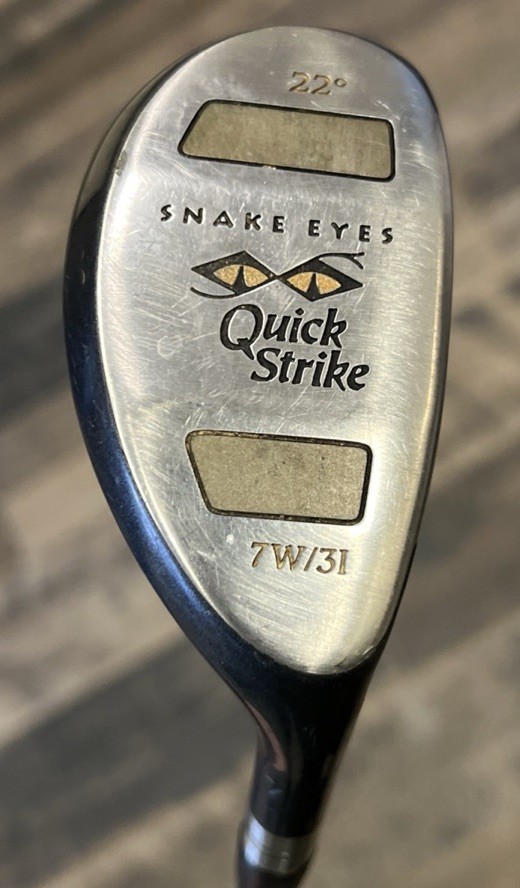 Snake Eyes Quick Strike 22* Hybrid 7W/3I Golf Stiff Flex Graphite