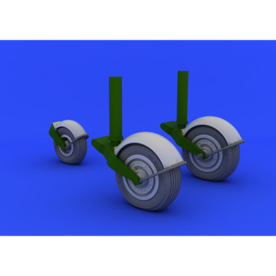 EDUARD 632041 BRASSIN AVION METEOR F.4 WHEELS 1/32 (FOR HONG KONG MODELS KIT)