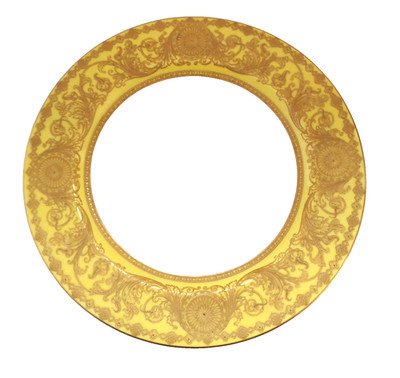 RARE Antique 1912 Royal Worcester Embassy 10'' Plate Gold Encrusted