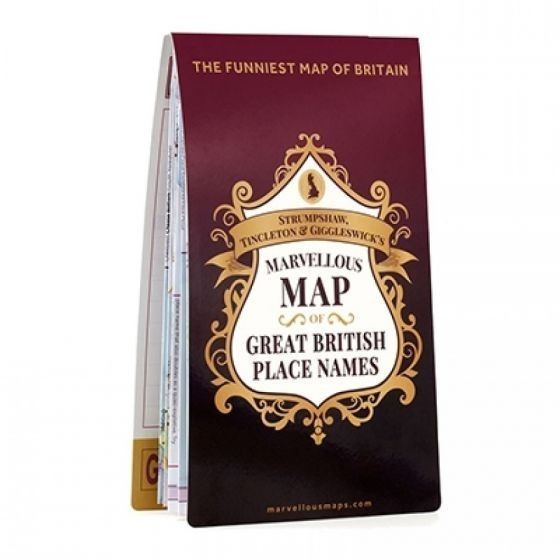 Map Of Great British Place Names Marvellous Maps ST&G  Gift idea