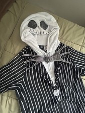 Jack Skellington One Piece Body Suit Costume Pajamas Adult Unisex Size XXL