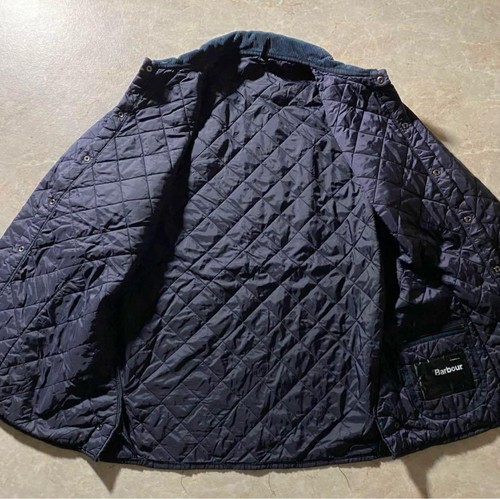 Barbour Steppjacke Herren M Navy Cord Kragen Vintage Warm Oberbekleidung - Bild 11 von 18