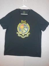 Polo Ralph Lauren T Shirt Mens X-Large Black Graphic Crest Logo RL 1967 *Read