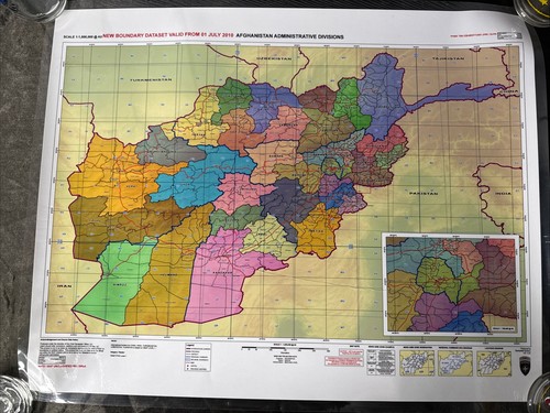 NATO ISAF Afghanistan Map 2010 Admin Divisions 21x17 Laminated Military