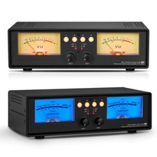 MIC+Line Dual Analog VU Meter Sound Level Indicator Audio Switcher Box DB Panel