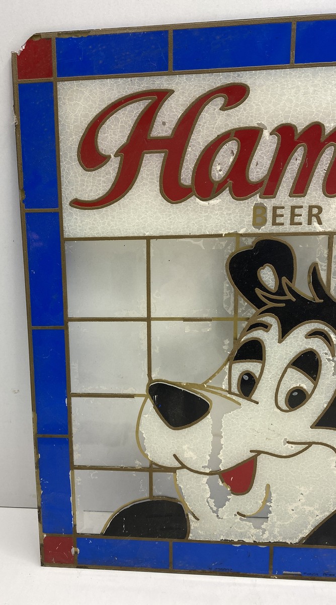Hamm's Beer Stained Glass Sign Bear 16” X 17.5” Americana Hamm's Beer Stained Glass Sign Bear 16” X 17.5” Americana