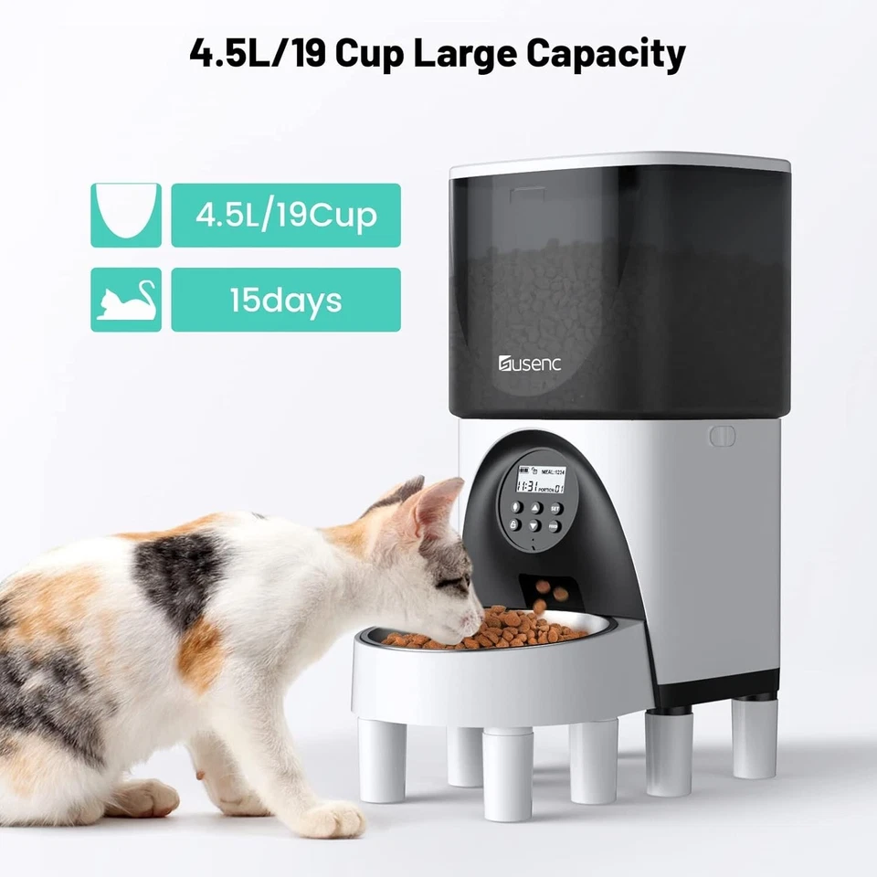 Automatic Cat Feeder Timed Cat Feeder with APP Control Dog Food Dispenser - Image 3 of 4