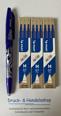 Pilot Frixion Tintenroller 0,7 mm radierbar + 9 Minen