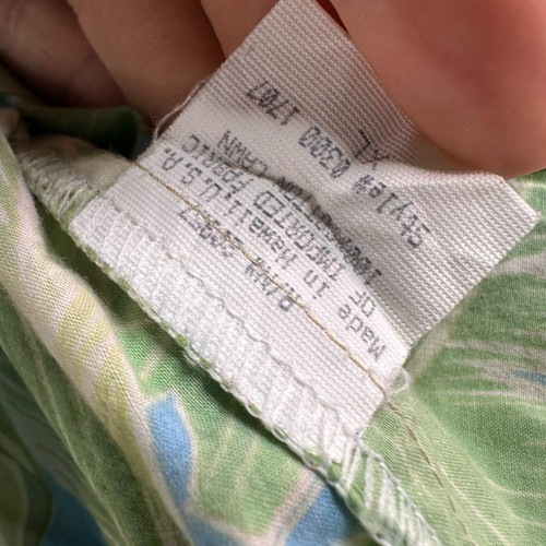 Tori Richard Hawaiian Shirt Mens XL Blue Green Palm Leaf Canopy Cotton Lawn - Picture 5 of 9