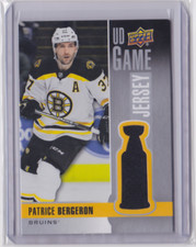 2019-20 UD SERIES 1 UD GAME JERSEY INSERT PATRICE BERGERON #GJ-PB BOSTON BRUINS