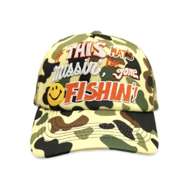 Market Studios Smiley Camo Trucker Hat