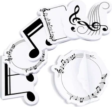 12 Pads Music Themed Sticky Notes Funny Note Fun White 