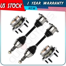4WD Front CV Axle Shaft + Wheel Bearing Hub For Silverado1500 Suburban Escalade