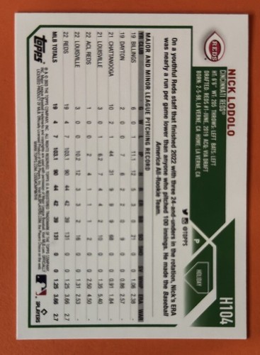 2023 Topps Holiday Nick Lodolo fiocco di neve metallizzato #H104 - Foto 2 di 2
