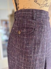 Vintage Classic Ladies Pants, Men  s Tailoring, Wool Blend, Lined Front, Quality