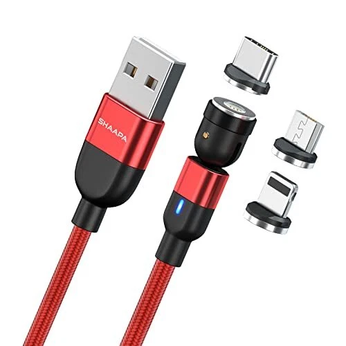 Cable de carga rápida magnético 3 en 1 Micro USB tipo C para