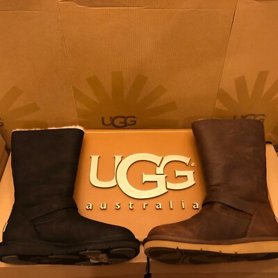 New Womens UGG Kensington Sheepskin Motorcycle Buckle Boot Winter