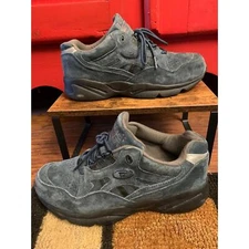 Propet USA Stability Walkers Men's Denim Blue Suede Shoes 8.5 Barely Worn EUC