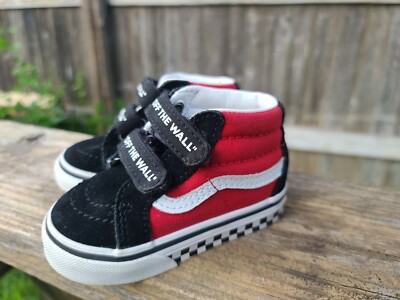 Vans Size 4c Vans TODDLERS FLAME LOGO REPEAT Black ERA ELASTIC