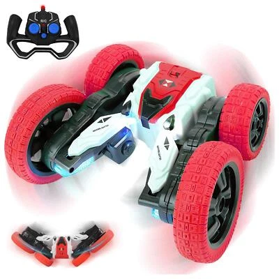 KOOLBITZ Kids Toy 360° Remote Control Speed Stunt RC Car USB Rechargeable LED Lights