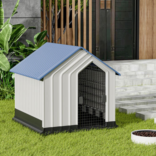 Large Dog Kennel Pet Shelter Plastic House Garden Animals Home Indoor Outdoor