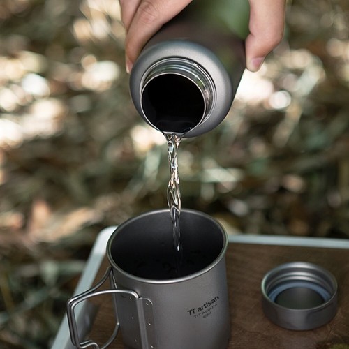 Titan Trinkflasche Outdoor EDC Camping Auslaufsicher Tee Kaffee Trinkbecher Geschenk - Bild 7 von 7