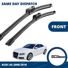 Front Windscreen 24" 20" Flat Wiper Blade Pair for Audi A5 2008-2016