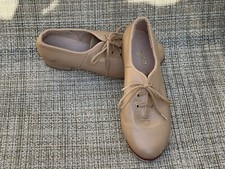 KIDS TAP SHOES BLOCH TECHNO TAP 4H 4T Brown/Tan Leather Lace-up Size 13.5