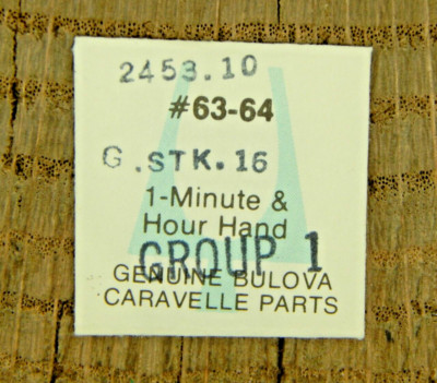 Aiguilles Horlogerie Bulova 5AB N°63-64 DAU.G10 Bleu [NOS]