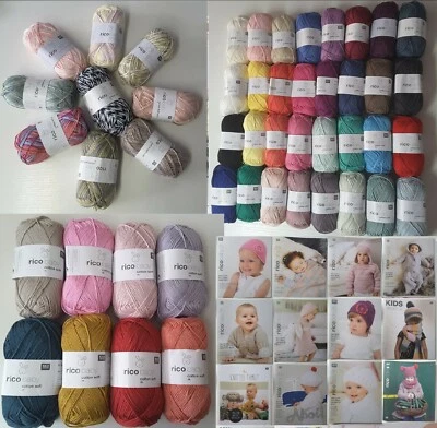 Rico baby cotton soft dk - uni - color - 50g Babywolle - Babygarn - Farbwahl