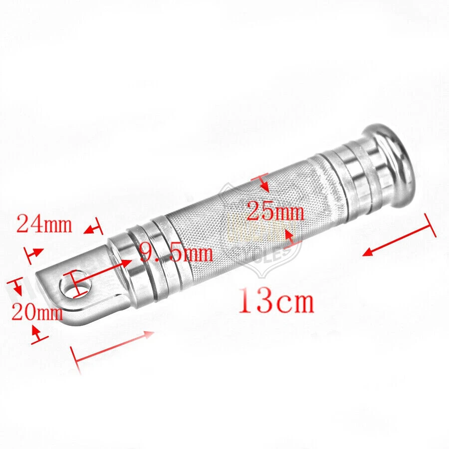 Clavijas moleteadas de montaje macho cromadas para Harley Touring Dyna Softail Sportster EE. UU. Foto 4 de 4