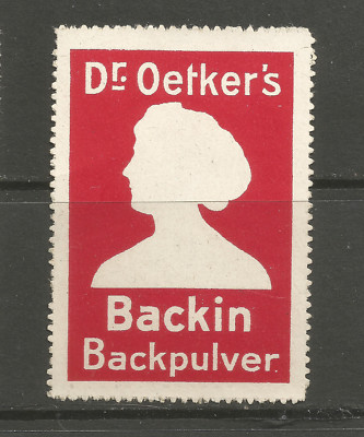 Dr Oetker's Backin Backpulver advertising stamp/label | eBay