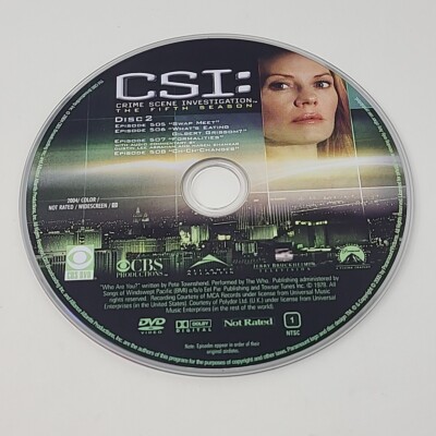 CSI Season 5 Five DVD Replacement Disc 2