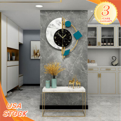 Modern Nordic Large Wall Clock 3D Creative Clock Wall Living Room Home Art Decor