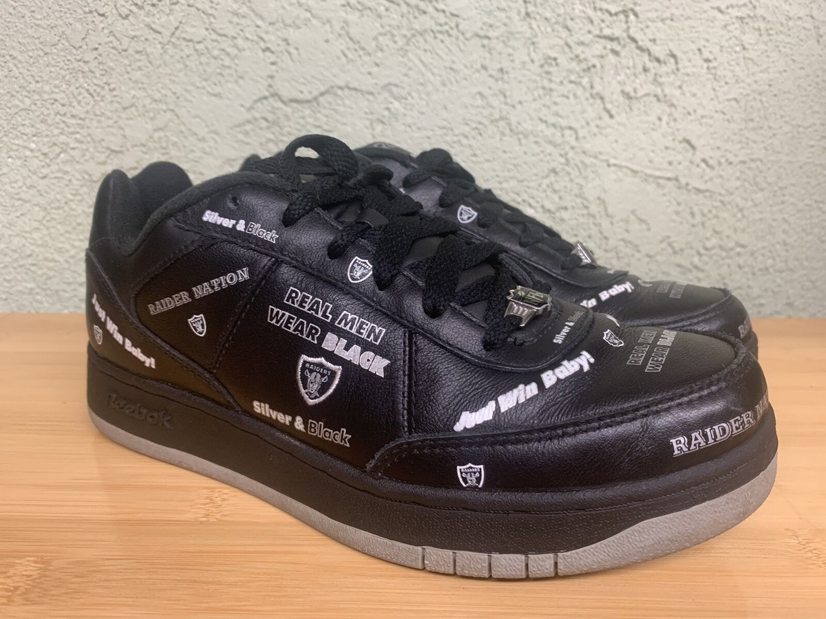 ロサンゼルス　レイダーズ　RAIDERS Reebok リーボック Reebok Low Top NFL Vegas LA Raiders Sneakers Blk/Silver Mens