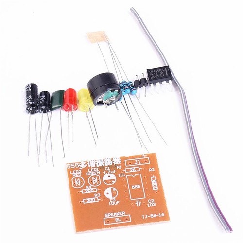 Reland Kit Stroboscopio Fai Da Te CD4017+NE555 – Modulo Elettronico Per Principianti, 12V - 3
