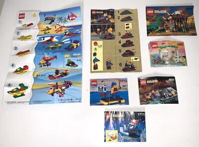 Lego System 1994-99 Lot of Manuals 1711 1713 1714 4920 6246 6402