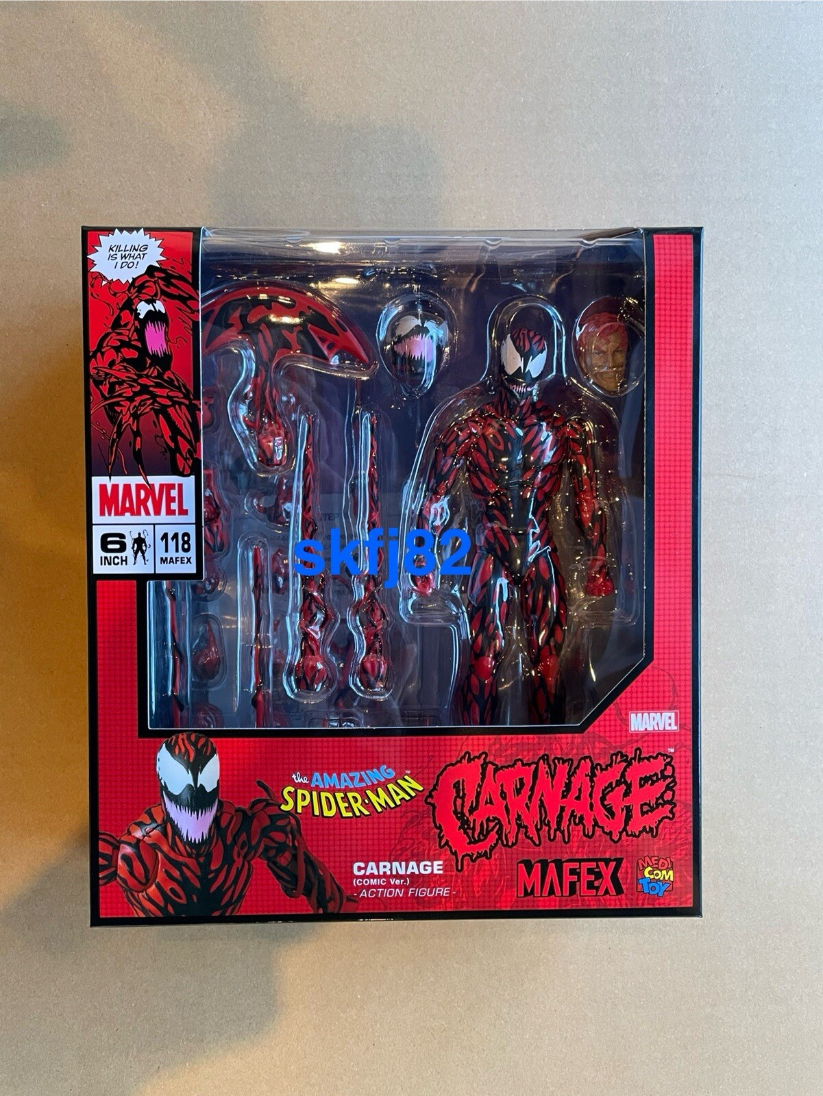 MEDICOM MAFEX No.118 Carnage Comic Ver Action Figure Venom Spider-Man