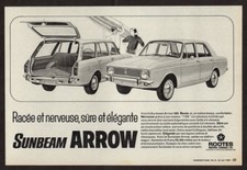 1968 SUNBEAM Arrow Vintage Original Print AD - White station wagon art Rootes CA