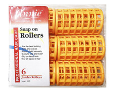 Annie Snap on Rollers 1 1/2" 6pack - Orange