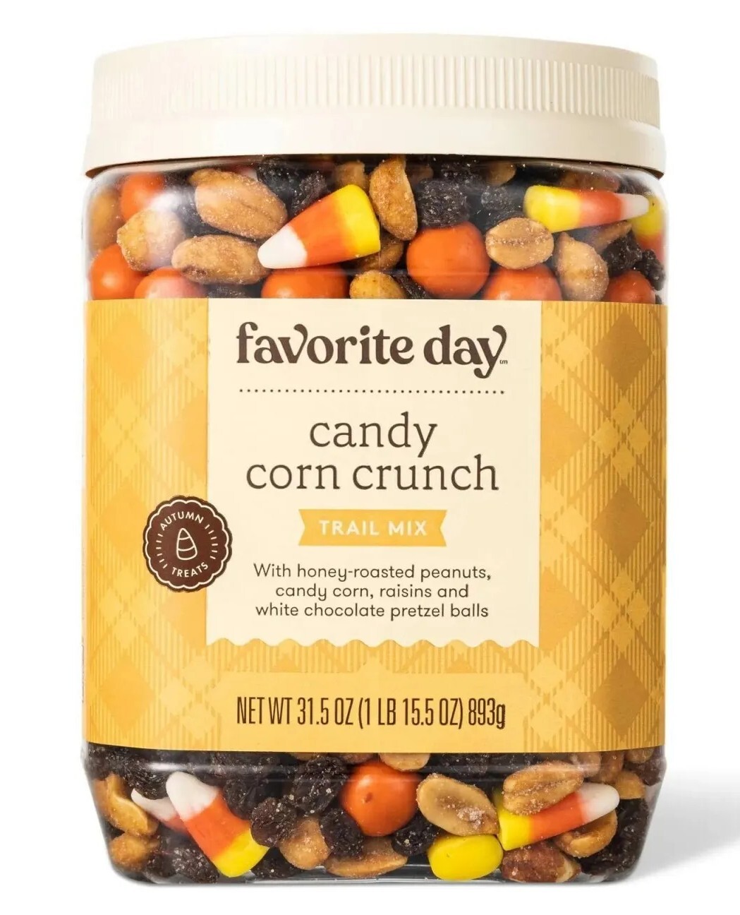 Favorite Day Candy Corn Crunch Trail mix 31.5 oz Peanuts Raisins